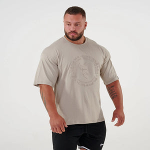 Oversized Embossed Split Hem T-Shirt - Silverback Gymwear