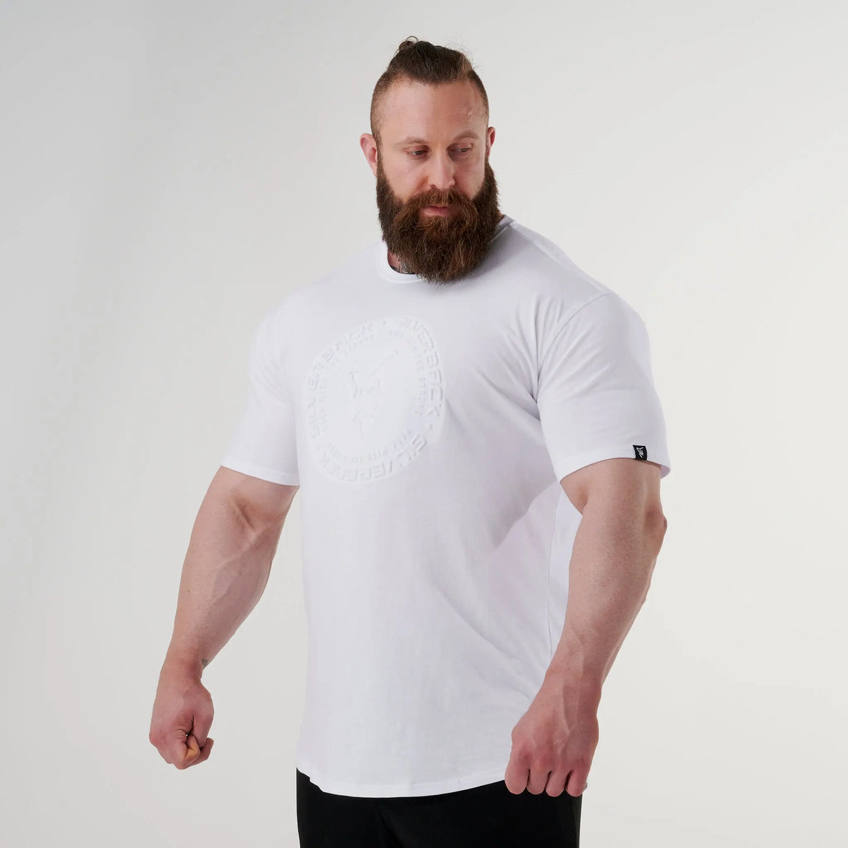 Silverback Embossed TShirt White Silverback Gym Wear Silverback