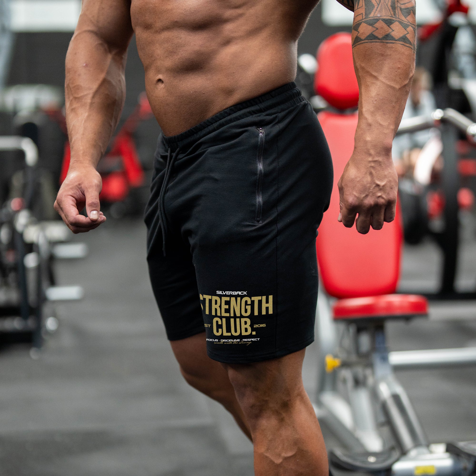 S25 Strength Club Shorts - Limited Edition in Black - SHORTS front view