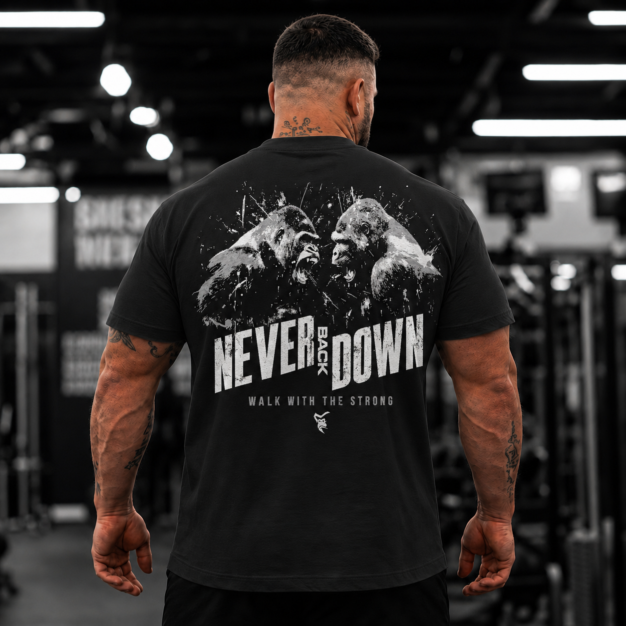 Never Back Down Relaxed T-Shirt - Black