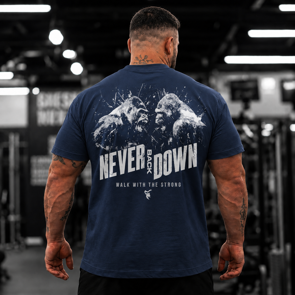 Never Back Down Relaxed T-Shirt - Navy