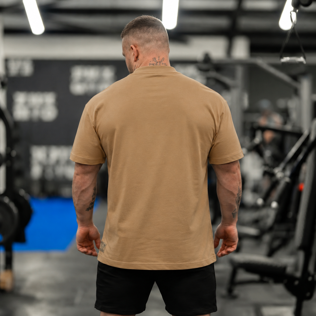 Silverback Icon T-Shirt in Camel - men's gym wear