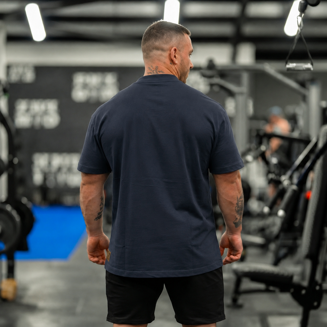 Silverback Icon T-Shirt in Petrol Blue - men's gym wear