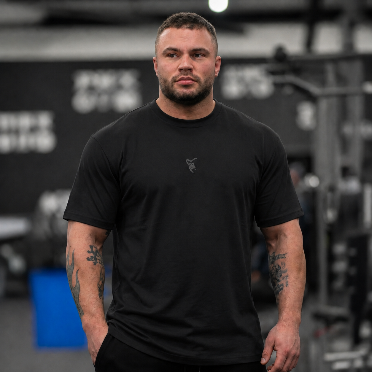 Silverback Icon T-Shirt in Black - men's gym wear