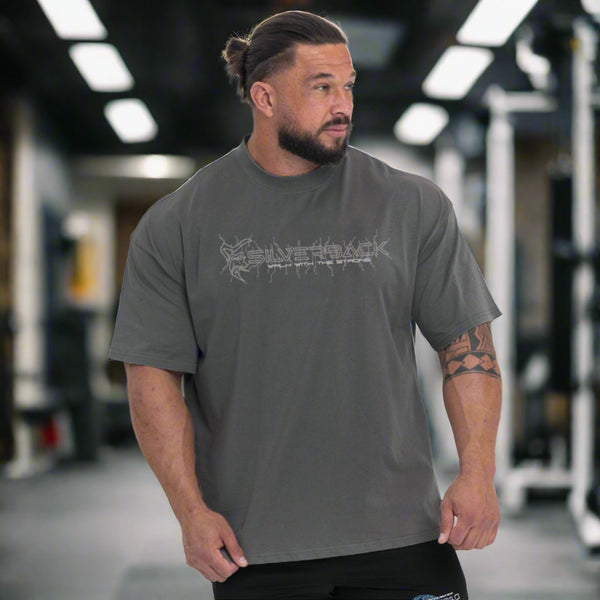Cyberback T Shirt - Grey - Silverback Gymwear
