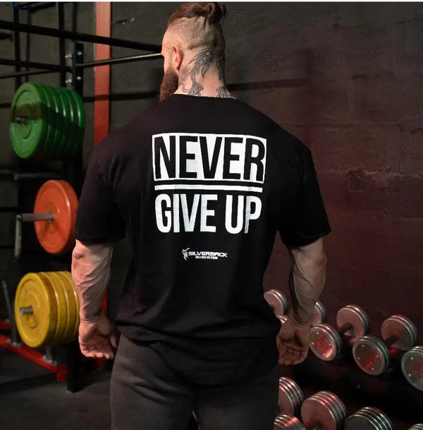 Never Give Up T-Shirt - Silverback Gymwear