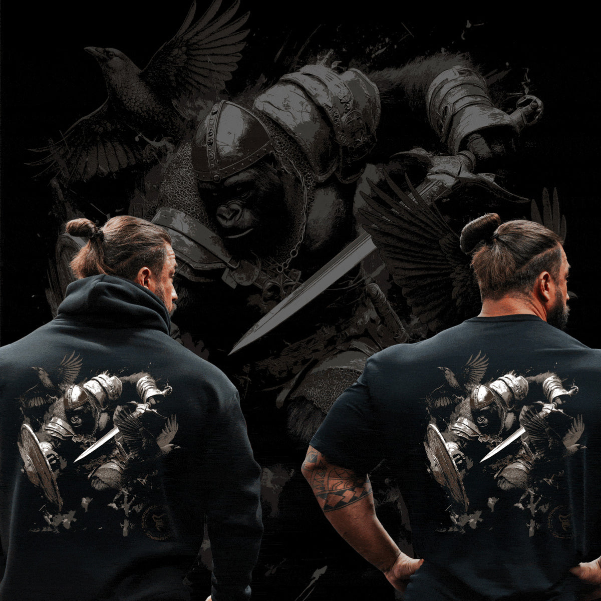 Anglo Saxon black pull hoodie and T-shirt bundle