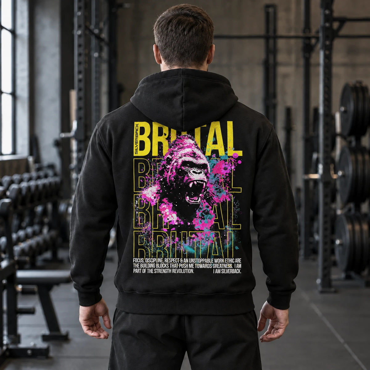 Brutal 2.1 Pull Hoodie Black/Yellow/Pink