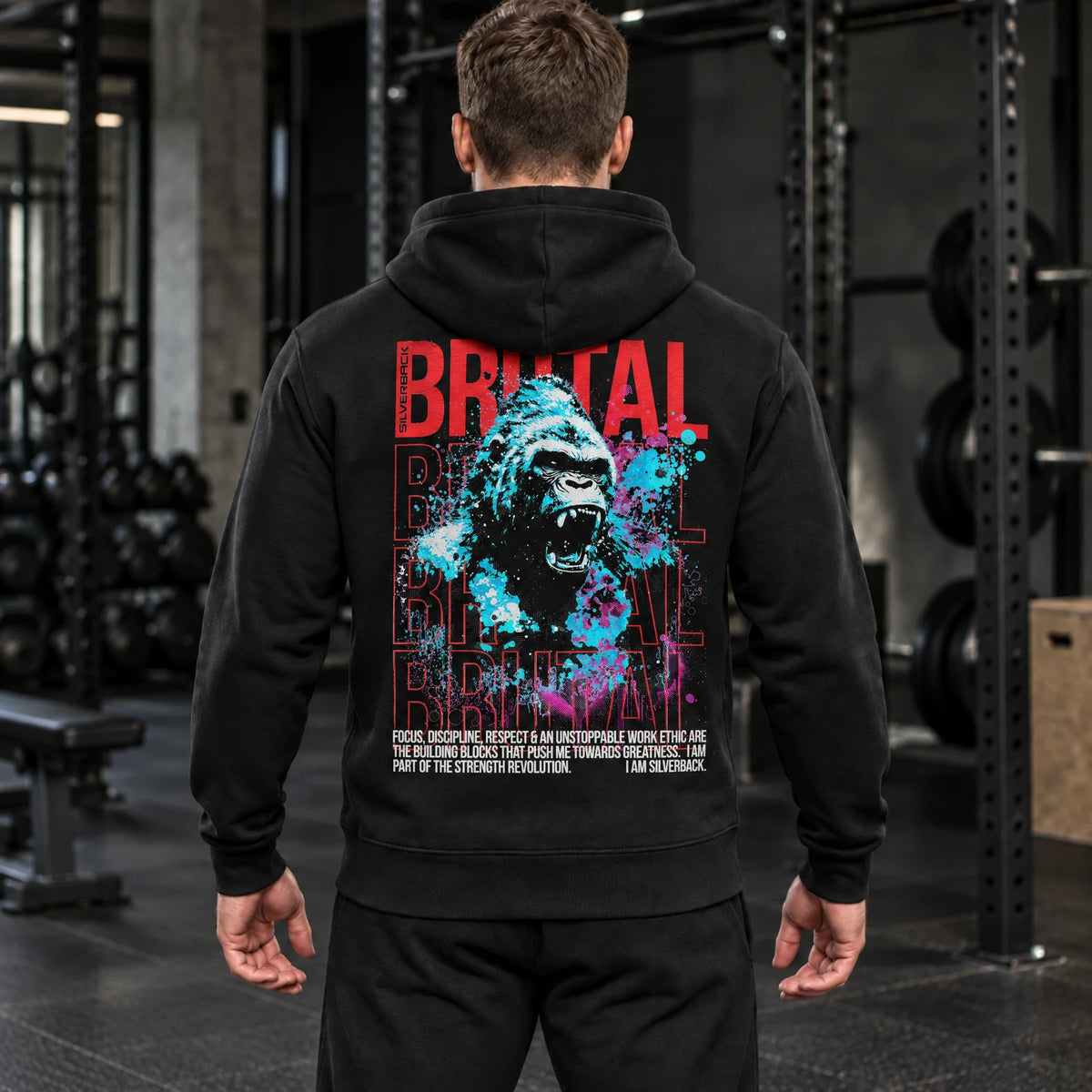 Brutal 2.1 Kapuzenpullover - Schwarz/Rot