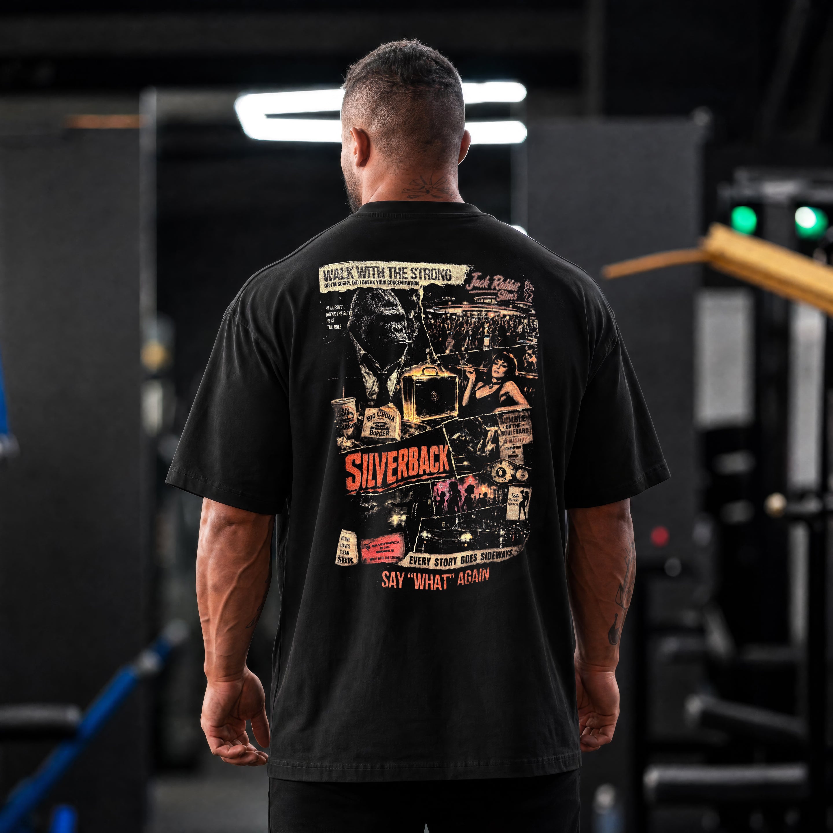 Underground Oversized T-Shirt in Black - T-SHIRT front view