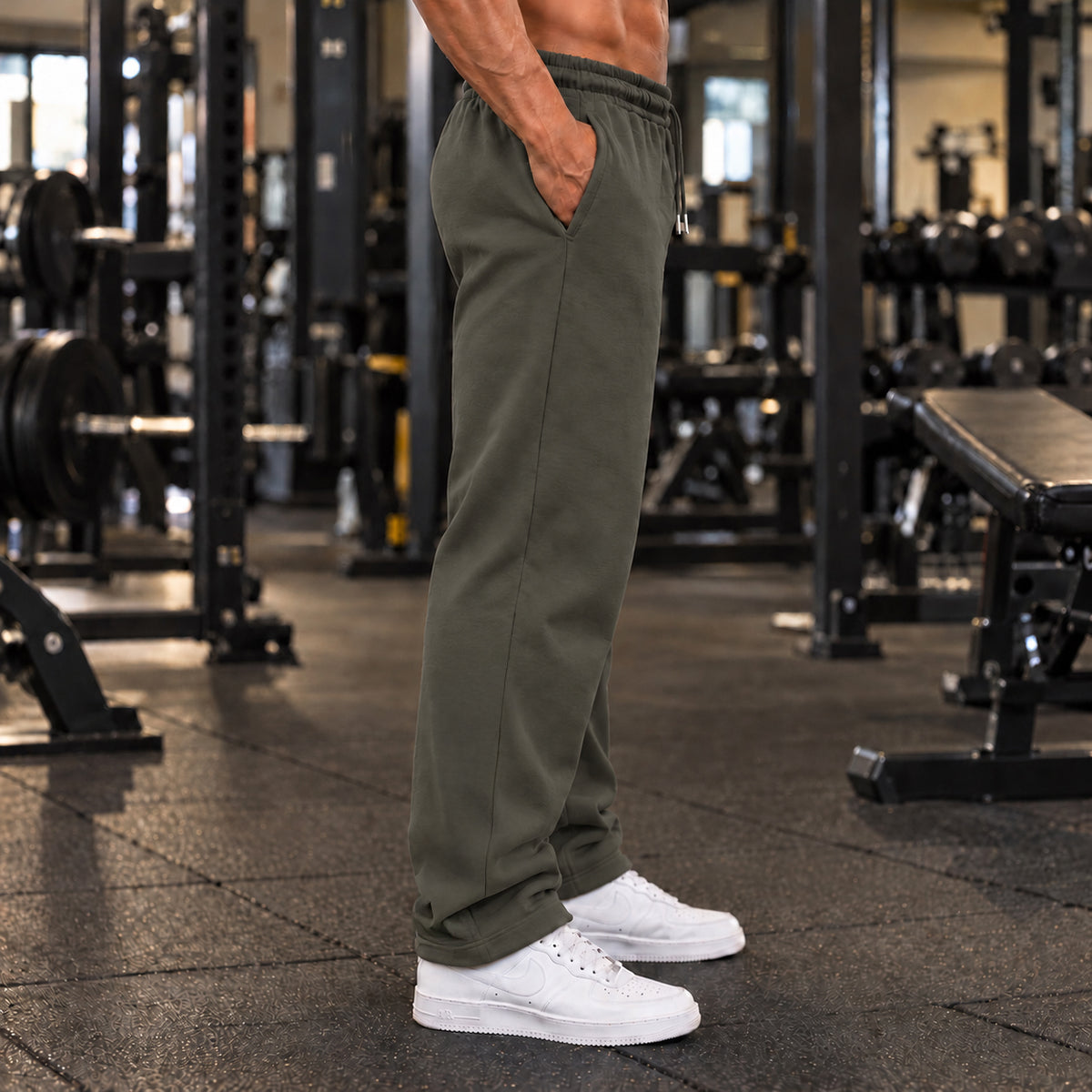 Sanctum Open Hem Joggers - Khaki