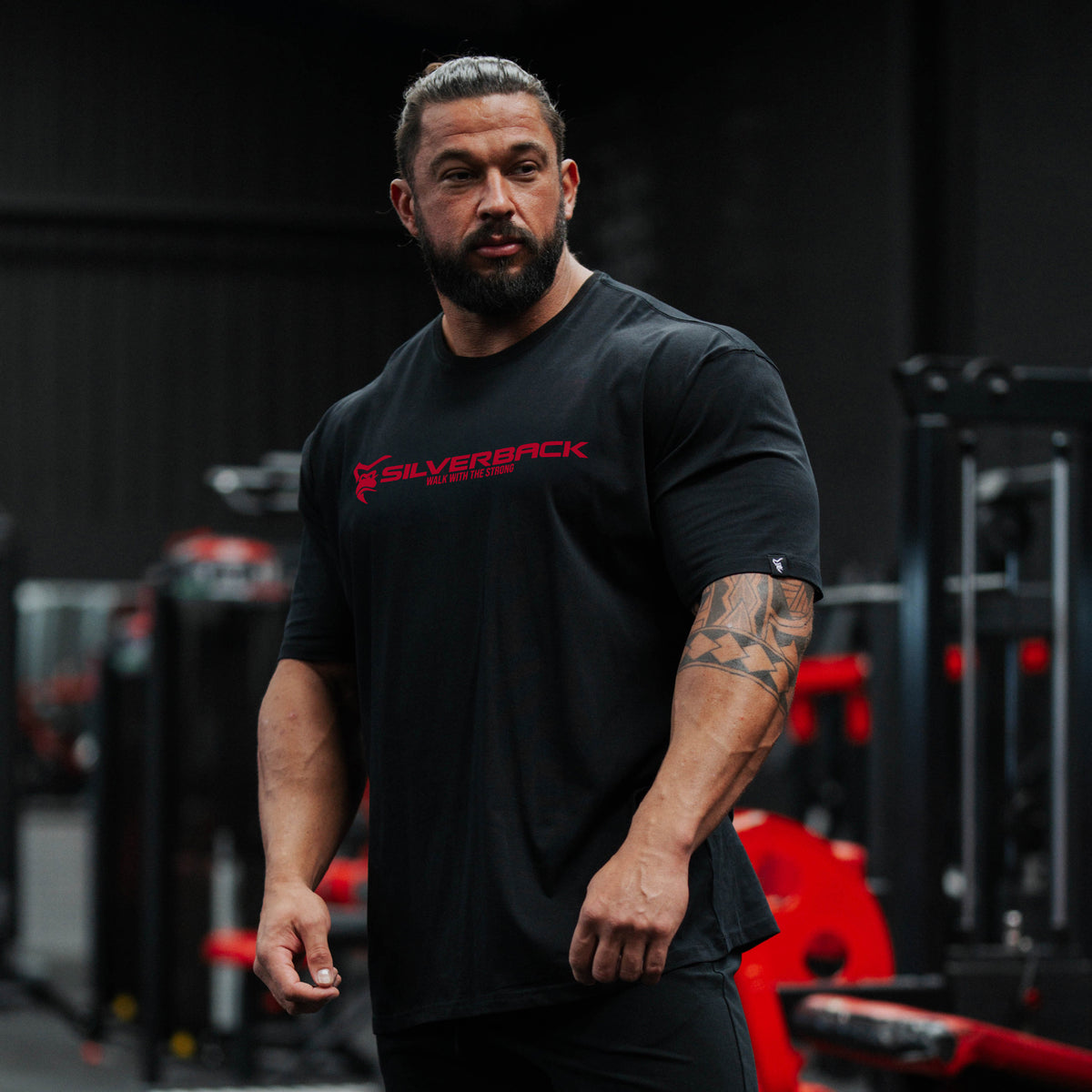 Samurai black T-shirt front view