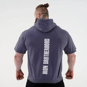 Iron Brotherhood Short Sleeved Pull Hoodie - Silverback Gymwear