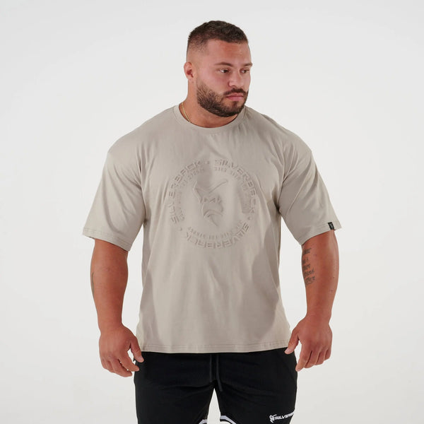 Oversized Embossed Split Hem T-Shirt