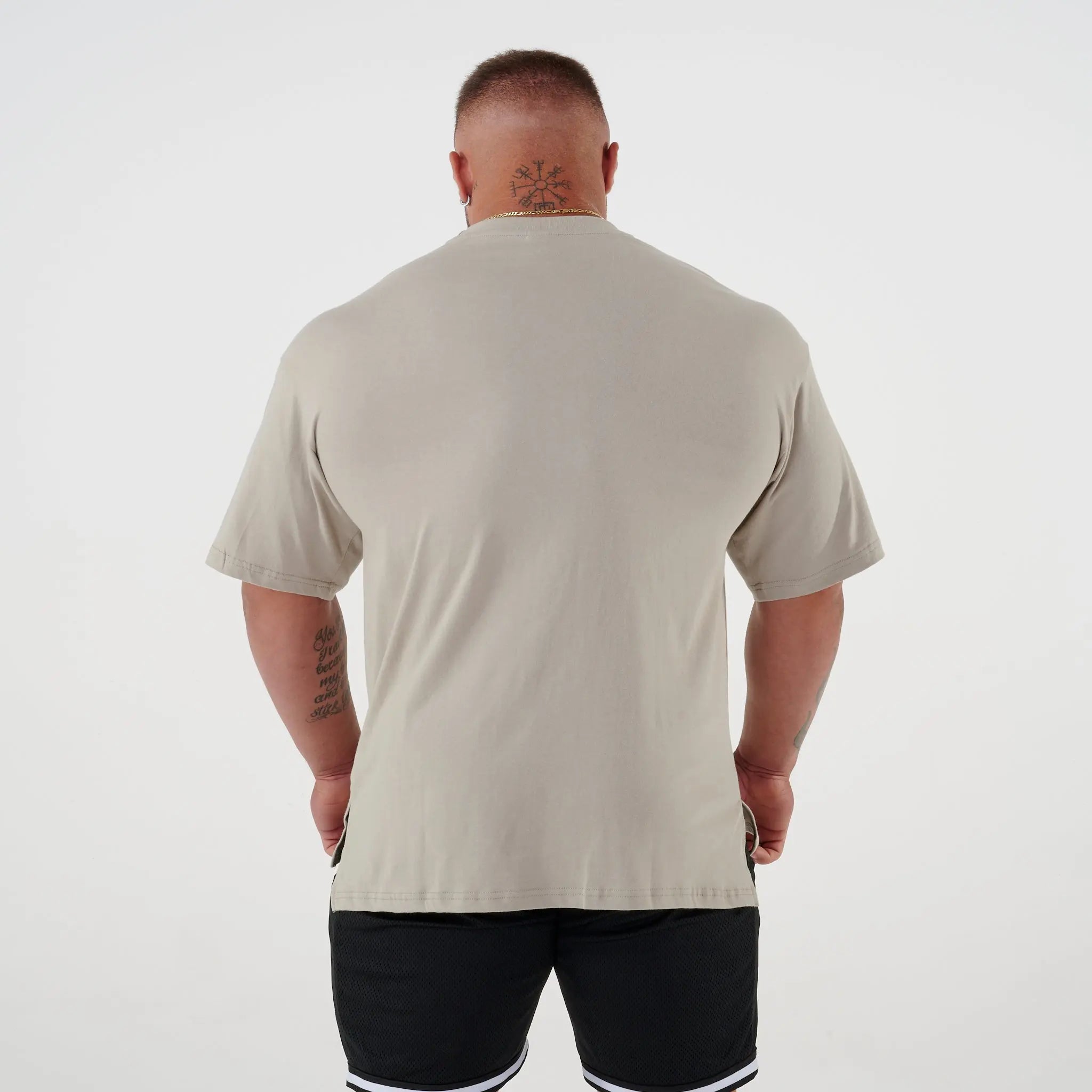 Oversized Embossed Split Hem T-Shirt – Silverback Gymwear