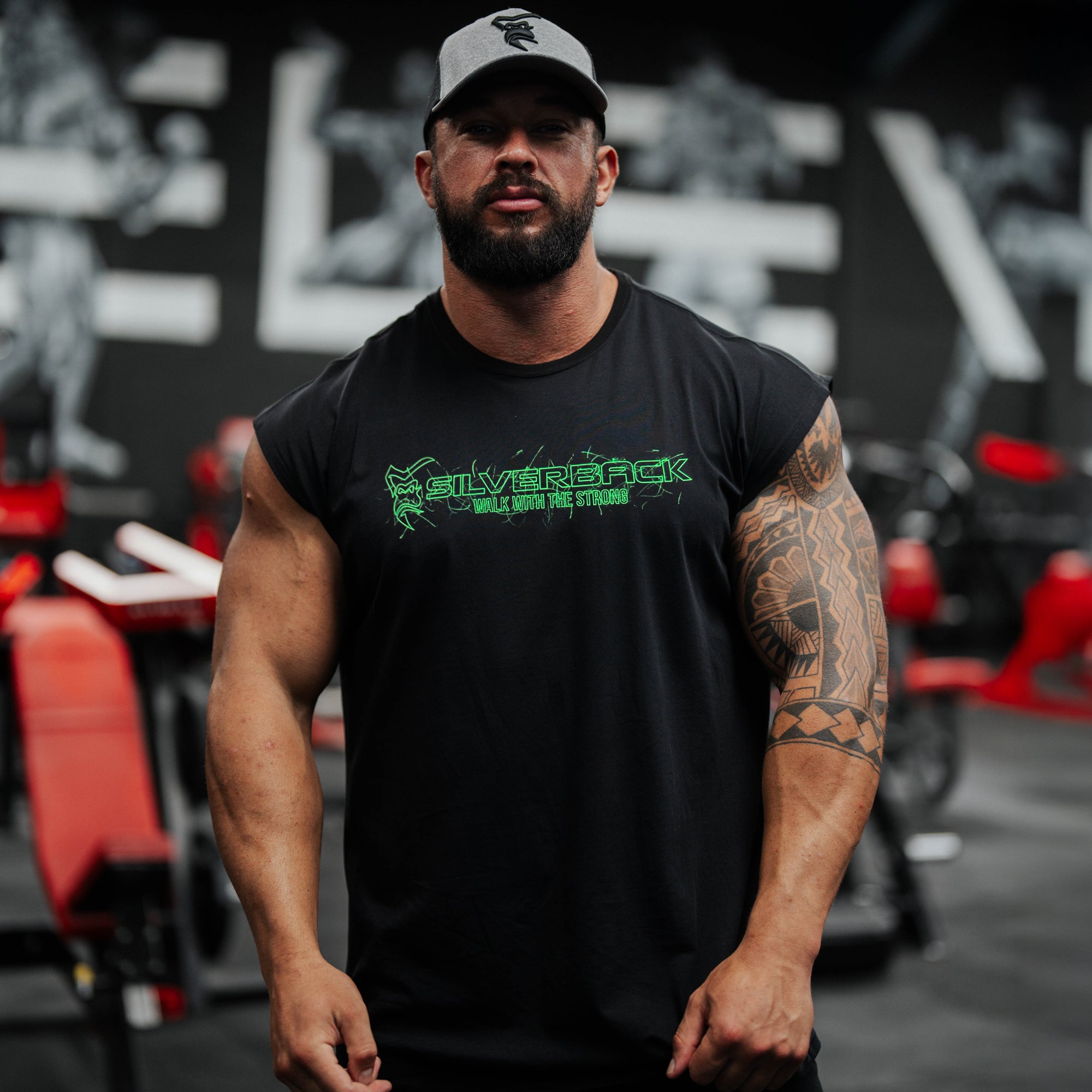 Overload Sleeveless T-Shirt in Black - VEST front view
