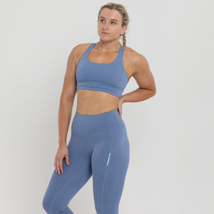 Unstoppable Sports Bra Blue - Silverback Gymwear