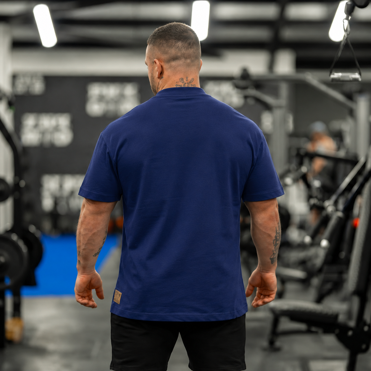 Silverback Icon T-Shirt in Cobalt Blue - men's gym wear