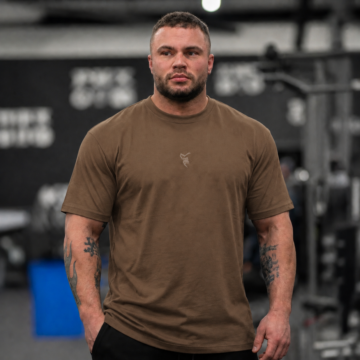 Silverback Icon T-Shirt in Tobacco - men's gym wear