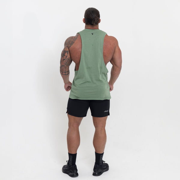 Crest Drop Arm Vest - Green