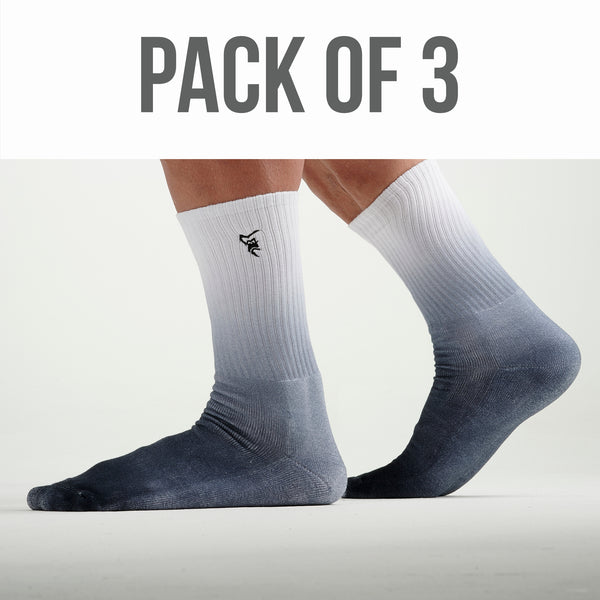 3 Pack Embroidered Tie Dye Gym Socks