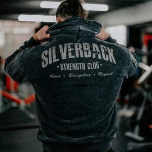 Strength Club Acid Wash Hoodie - Silverback Gymwear
