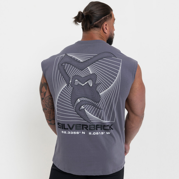 Portal Cut-Off T-Shirt - Grey - Silverback Gymwear