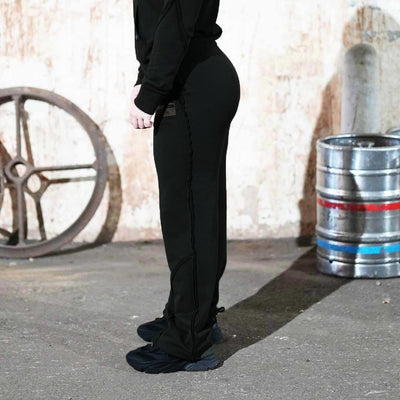 Rebellion Womens Joggers in Black - JOGGERS front view
