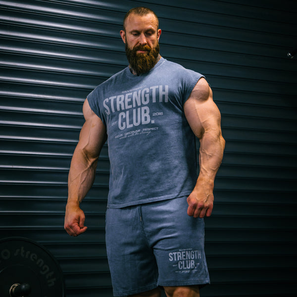 Strength Club - Acid Wash Cut Off Tee