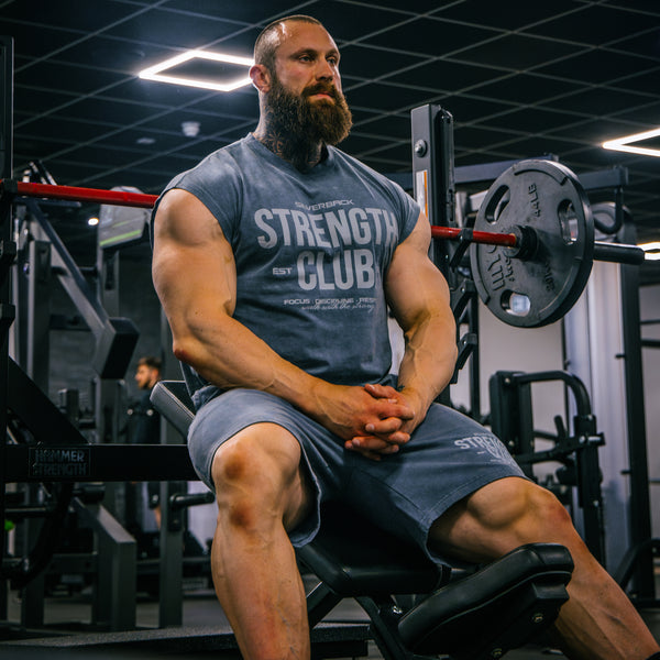 Strength Club - Acid Wash Cut Off Tee - Silverback Gymwear