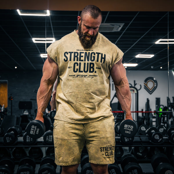 Strength Club - Acid Wash Shorts - Silverback Gymwear