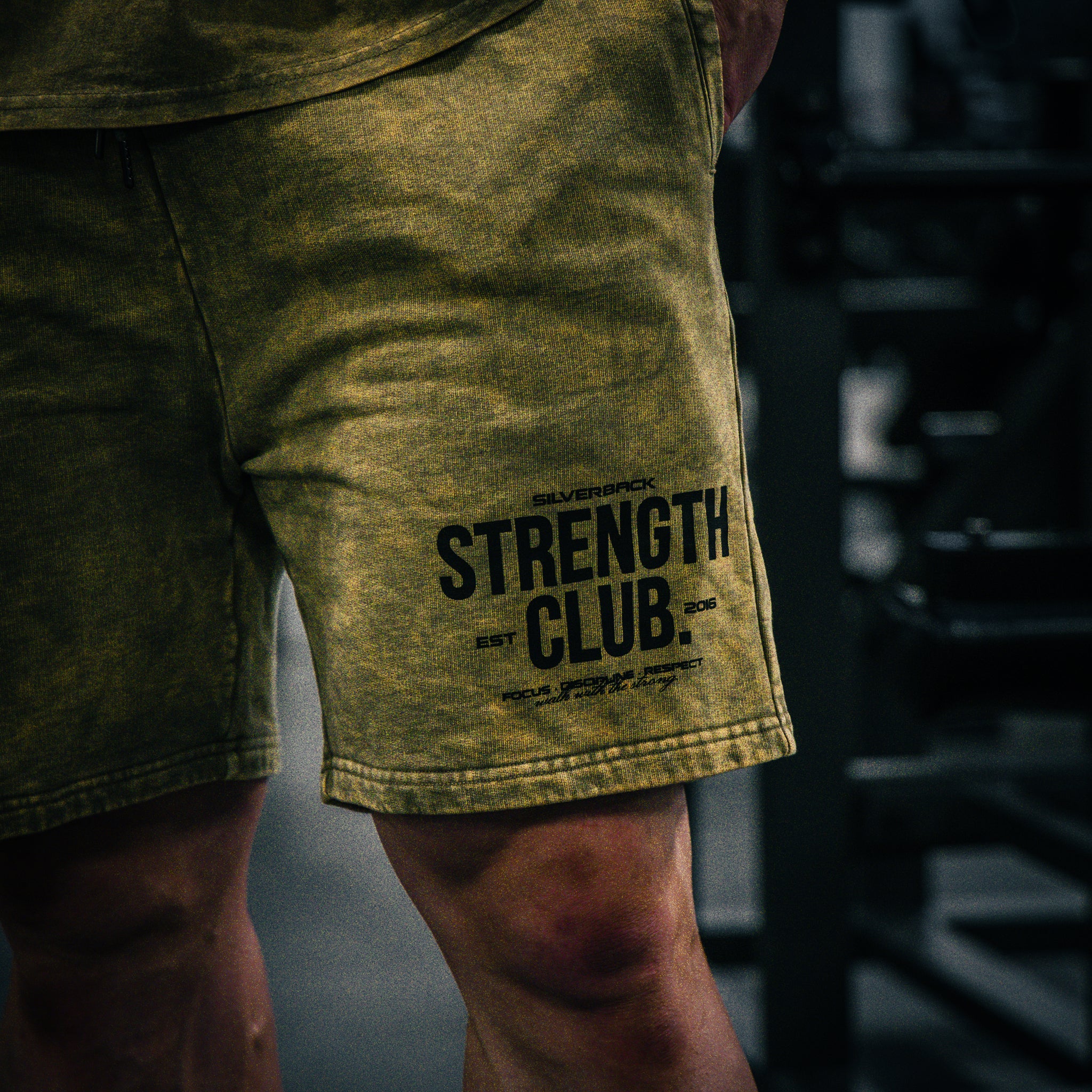Strength Club - Acid Wash Shorts - Silverback Gymwear