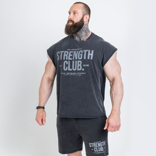 Strength Club - Acid Wash Cut Off Tee