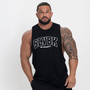 SLVBK Drop Arm Vest - Black - Silverback Gymwear