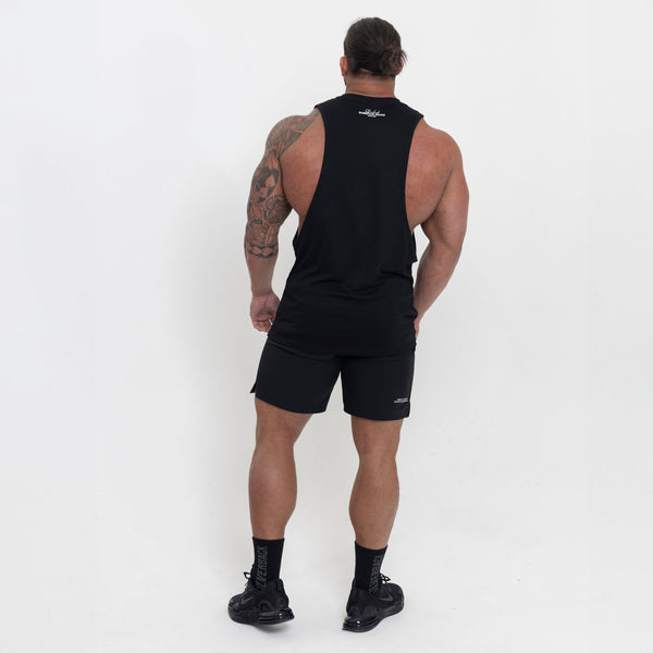 SLVBK Drop Arm Vest - Black - Silverback Gymwear