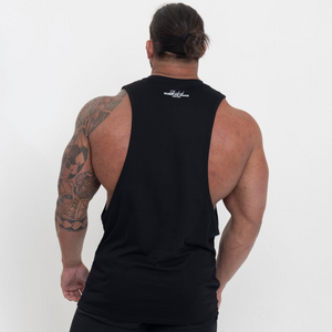 SLVBK Drop Arm Vest - Black - Silverback Gymwear