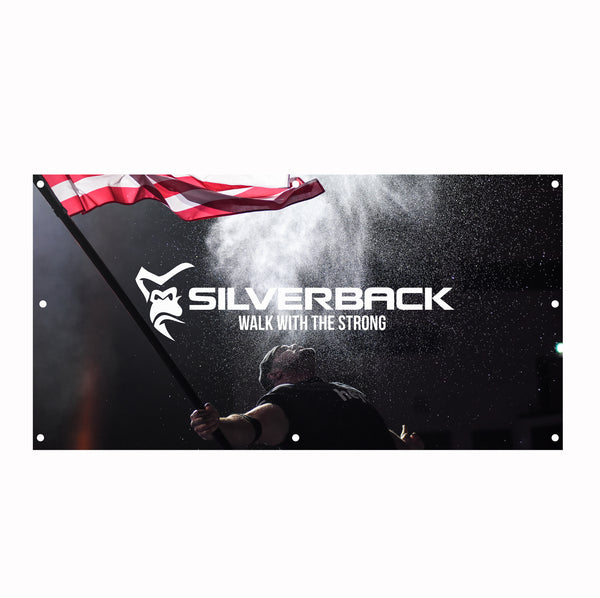 Silverback wall art vinyl banner