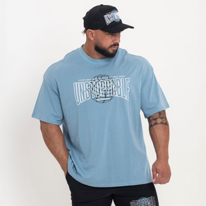 Unstoppable Globe T-Shirt Blue - Silverback Gymwear