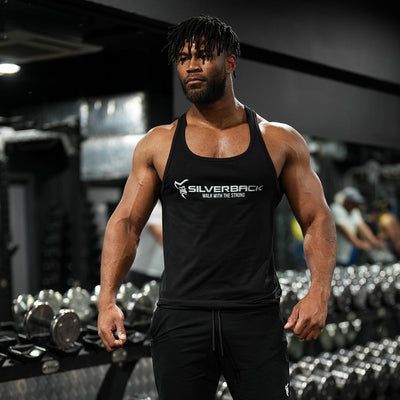 X Ray Stringer Vest in Black - VEST front view