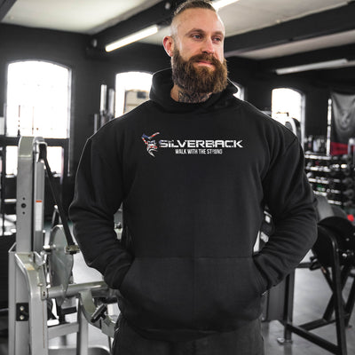 American Beast Oversized Hoodie in Black - HOODIE front view