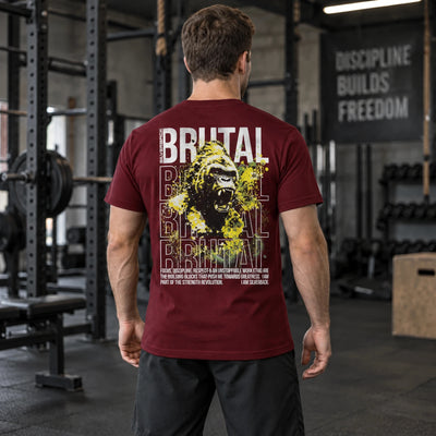 Brutal 2.1 Lockeres T-Shirt - Maroon