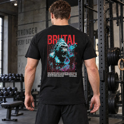 Brutal 2.1 Lockeres T-Shirt - Schwarz/Rot
