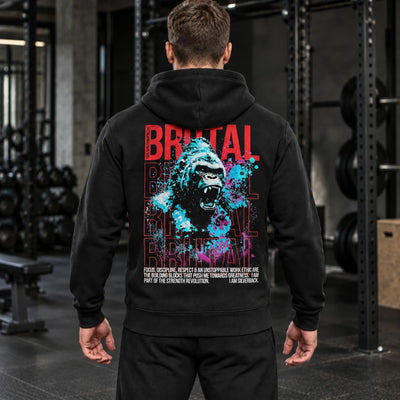Brutal 2.1  Kapuzenpullover - Schwarz/Rot