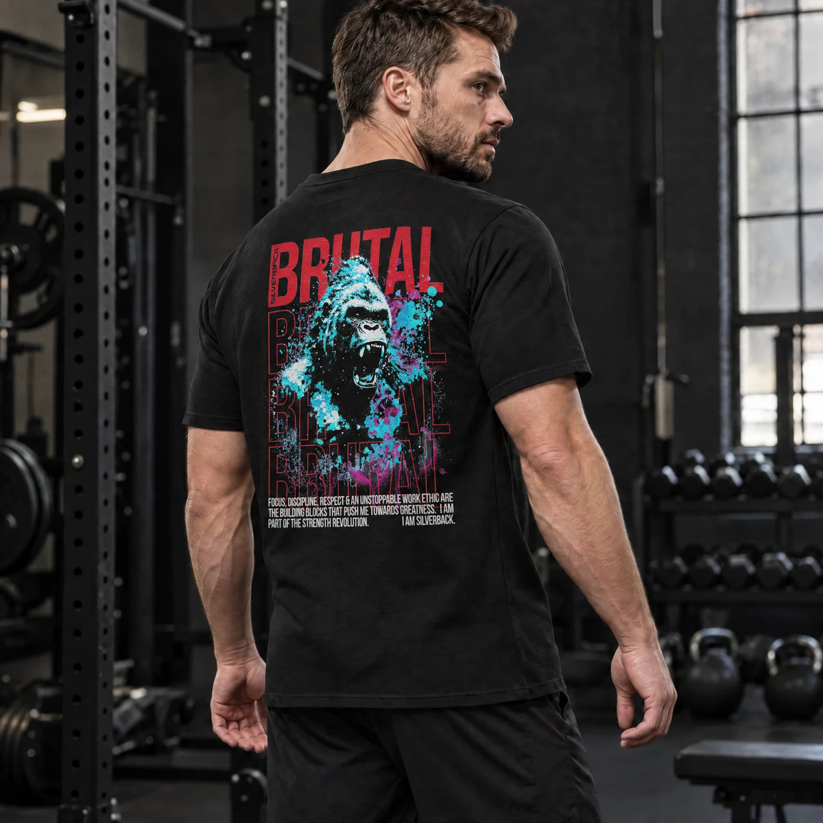 Brutal 2.1 Lockeres T-Shirt - Schwarz/Rot