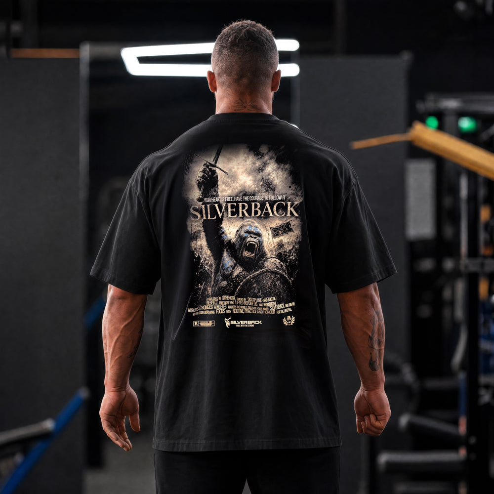 Honour Oversized T-Shirt in Black - T-SHIRT front view