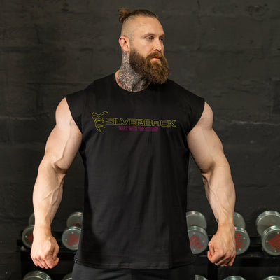 Brutal Sleeveless T-Shirt in Black - VEST front view