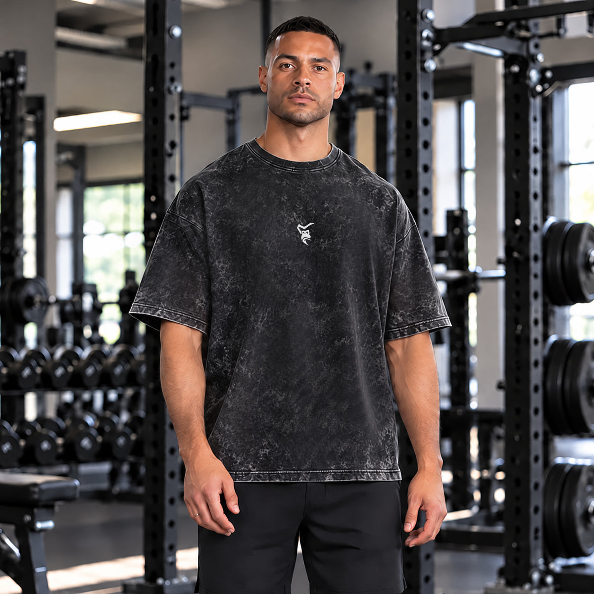 Icon Oversized Acid-Wash-T-Shirt