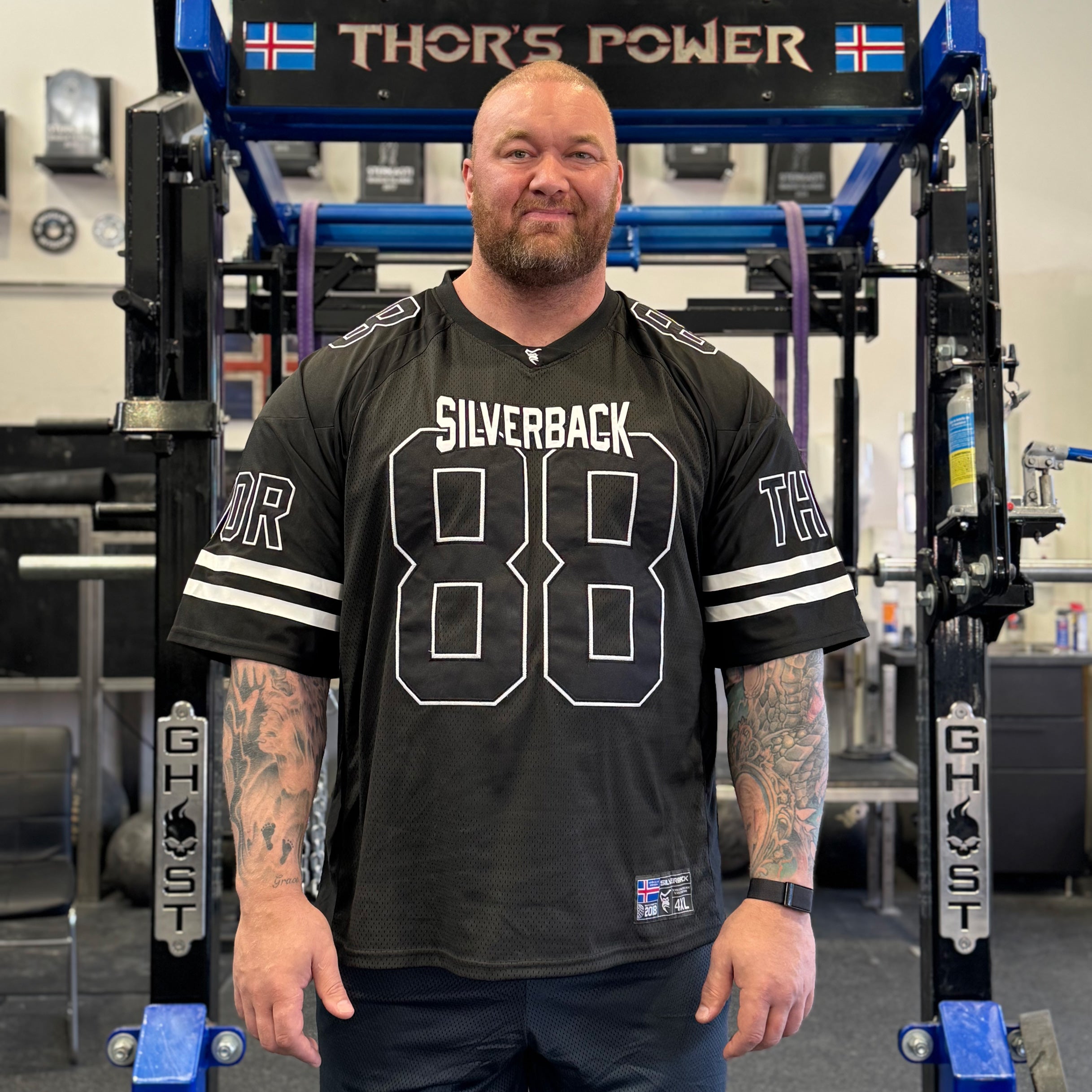 Thor [BLACK EDITION]  Game Day Jersey in Black - T-SHIRT front view