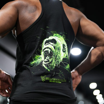 Overload Stringer Vest in Black - VEST front view