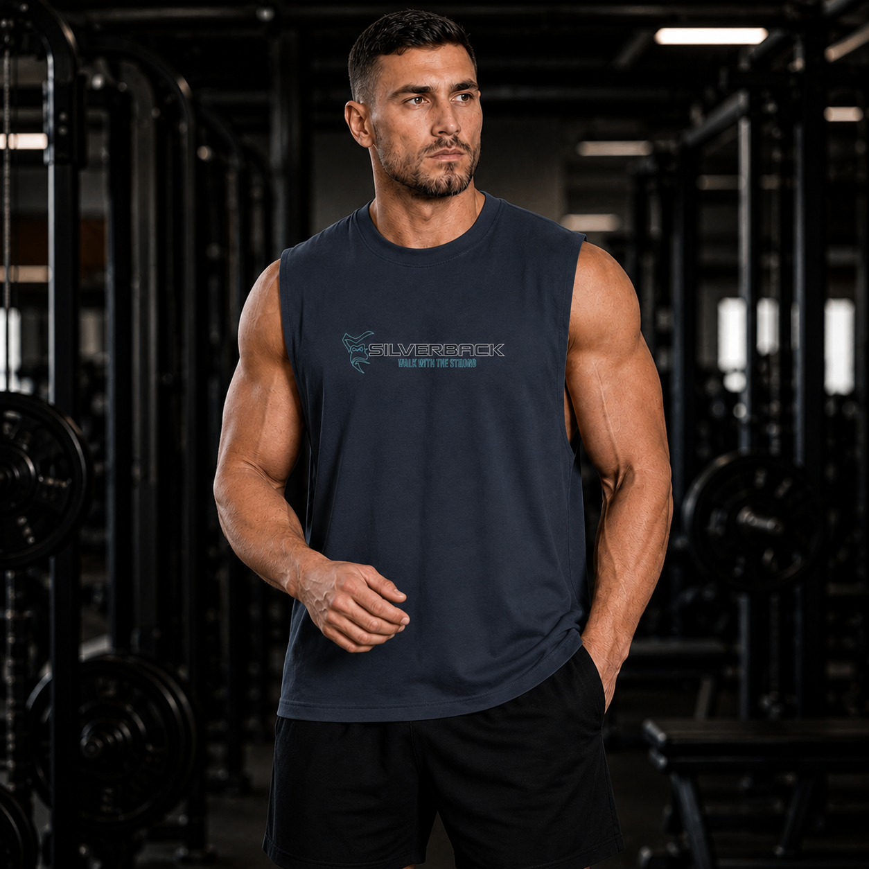 Redemption Drop Arm Vest - Petrol Blue